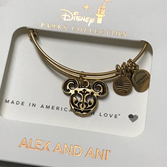 Disney Gold Filigree Bracelet by Alex & Ani - Picture 2 of 2